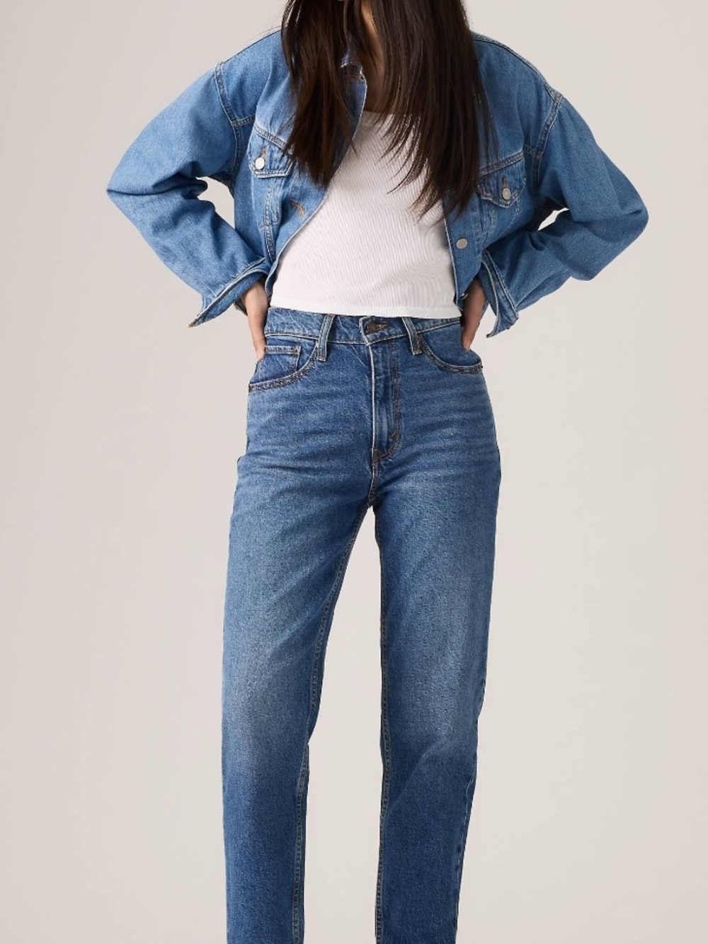 Levi's High-Rise Straight Leg Jeans in Blue